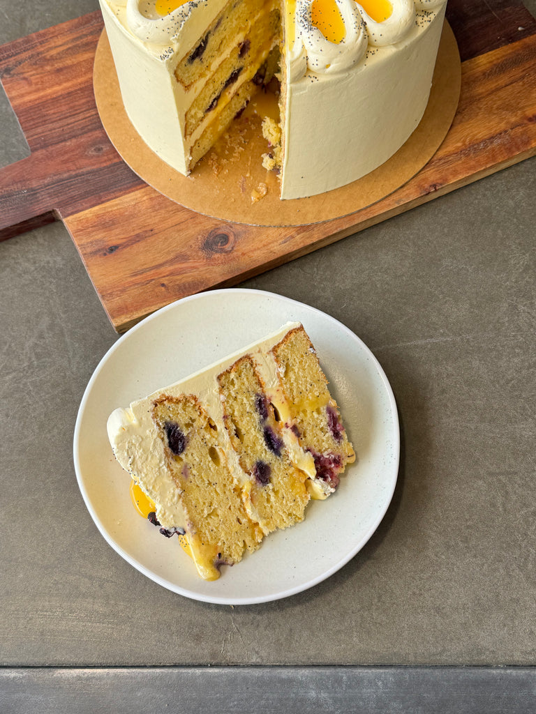 LEMON, BLUEBERRY & POPPY SEED CAKE