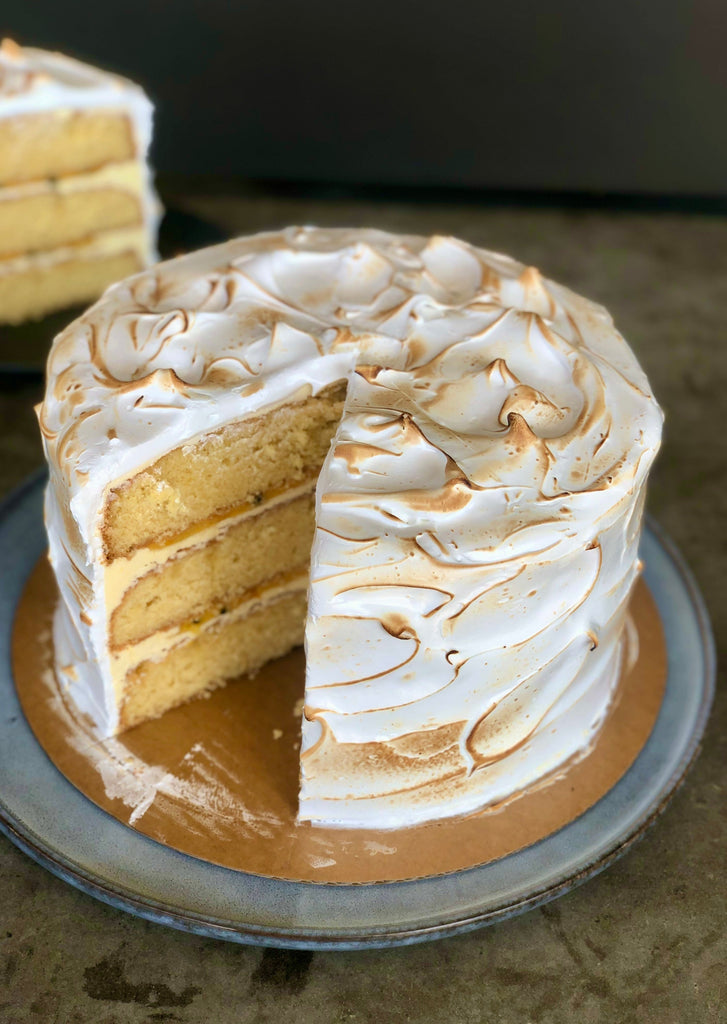 Passionfruit & Coconut Meringue Layer Cake