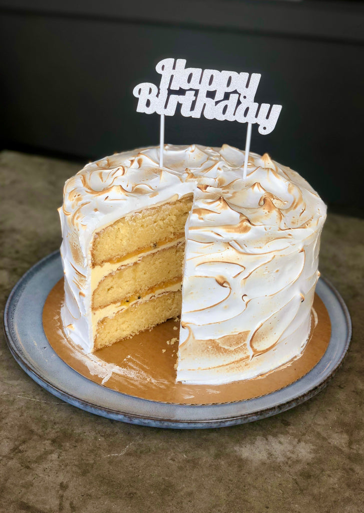 Passionfruit & Coconut Meringue Layer Cake