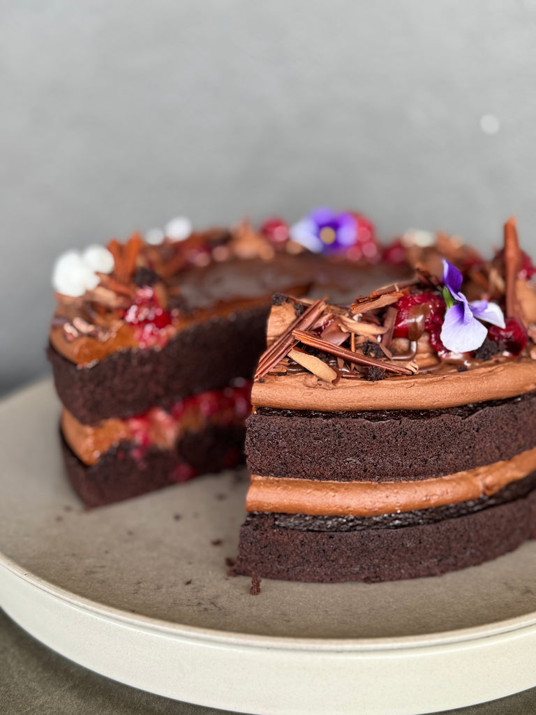 Dark Chocolate Mousse Cake