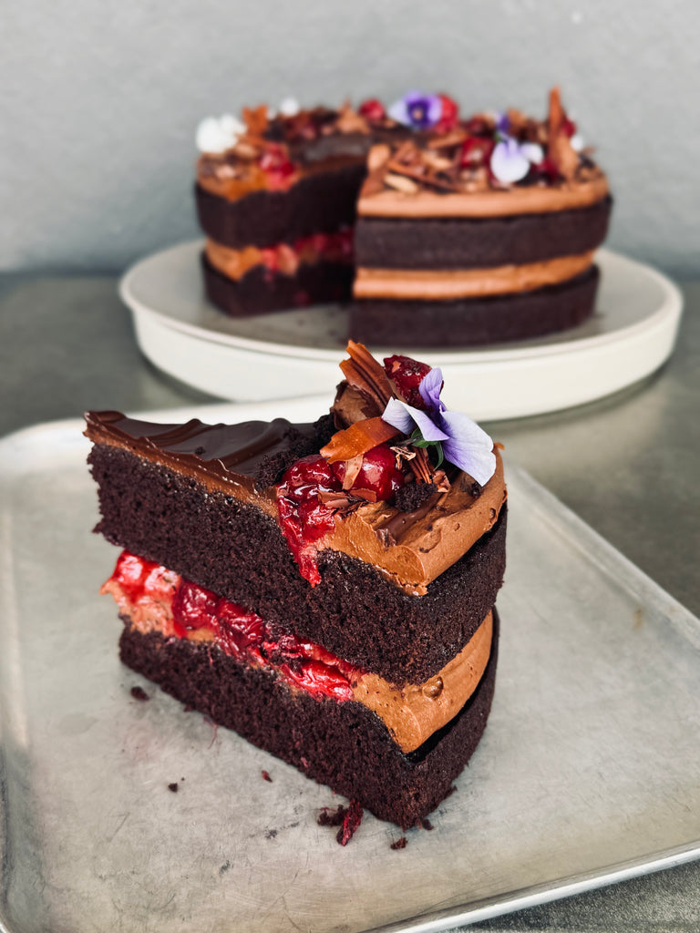 Dark Chocolate Mousse Cake