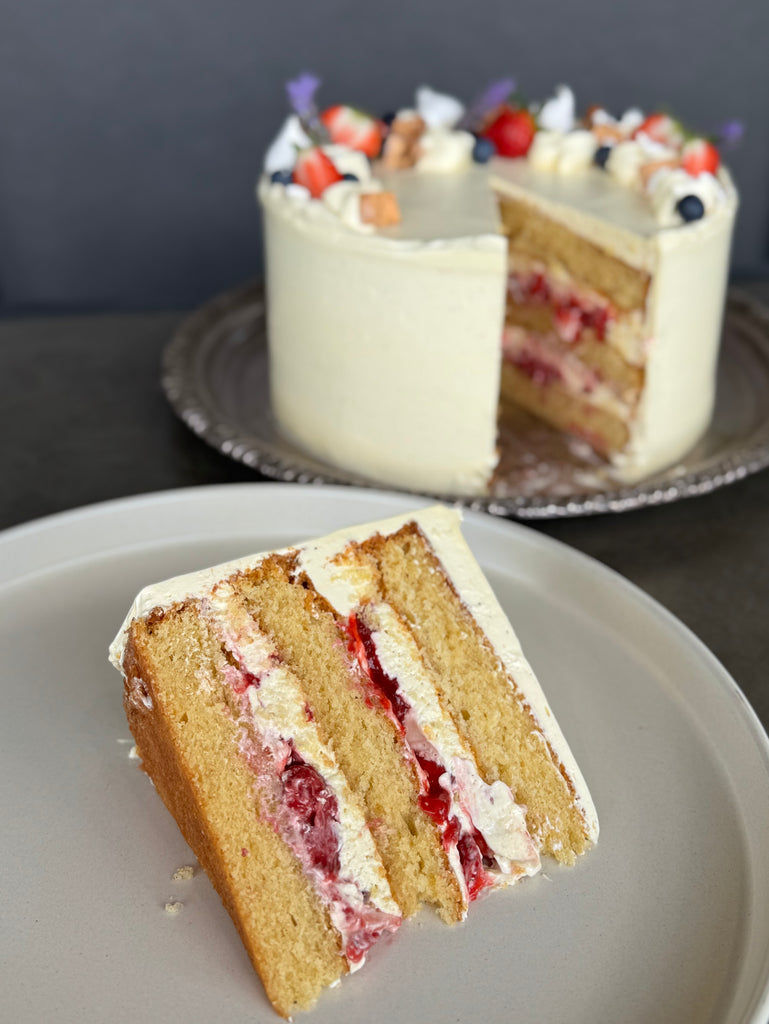 Strawberry & Cream Layer Cake