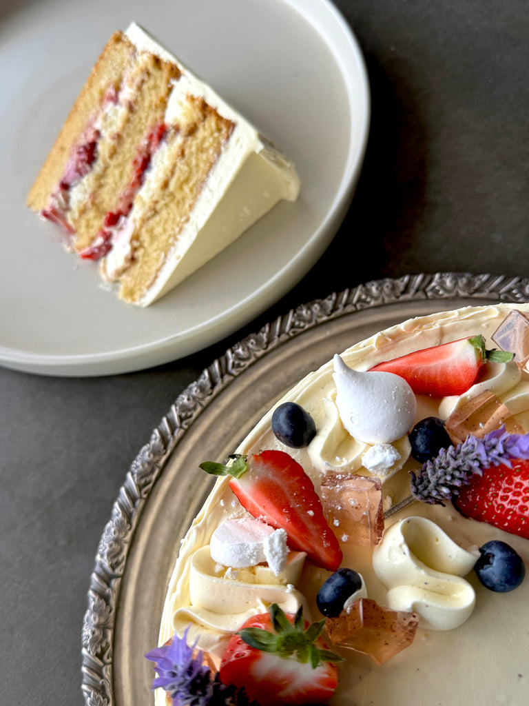 Strawberry & Cream Layer Cake
