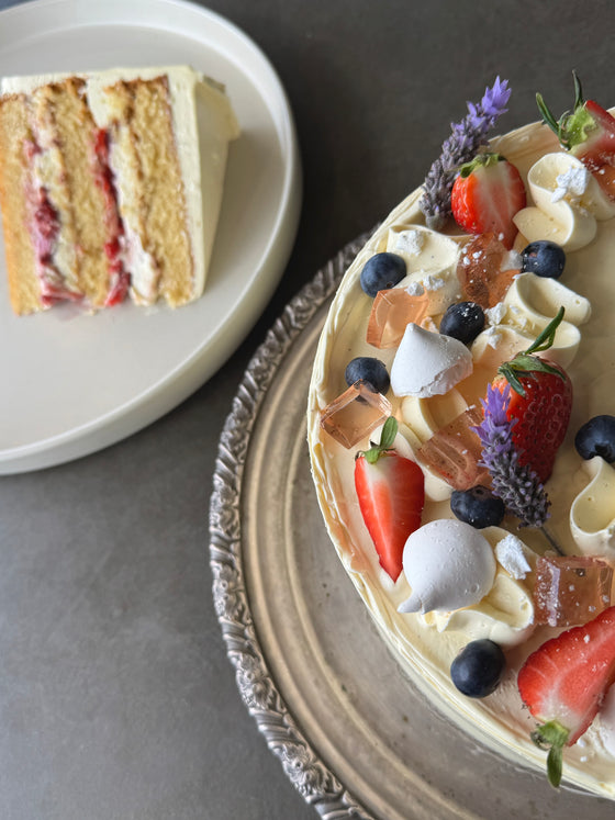 Strawberry & Cream Layer Cake
