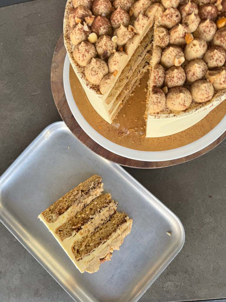 ROASTED HAZELNUT TIRAMISU CAKE