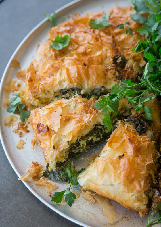 Whole Spanakopita, Quiches, Frittatas & Vegan Filo