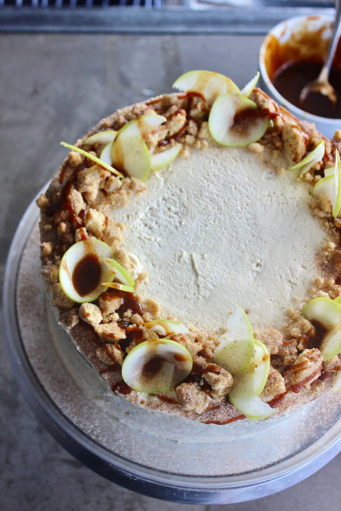 Apple & Cinnamon Salted Caramel Crumble Cake